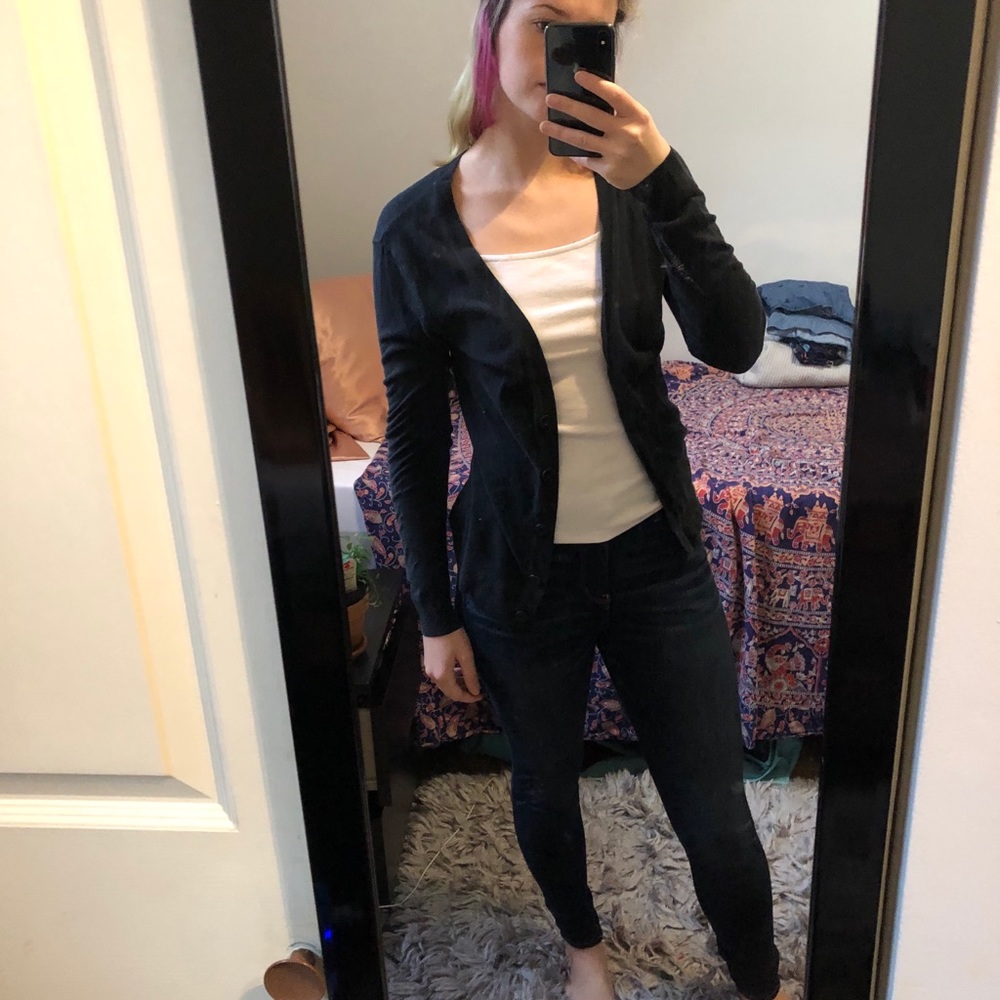 Black cardigan